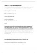 Chapter 1 Psych Nursing VIDEBECK Latest Version Graded A&plus;