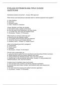 EYELASH EXTENSION MULTIPLE CHOICE QUESTIONS