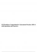 ATI Predictor Comprehensive Assessment Practice 2019 A with Questions and Answers.