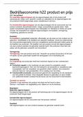 Bedrijfseconomie samenvatting h22 product en prijs bovenbouw havo 