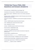 TCDHA Rad Theory FINAL 2024 Questions and Answers &lpar;Graded A&rpar;