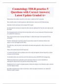 Cosmetology TDLR practice 5 Questions with Correct Answers&vert; Latest Update Graded A&plus;