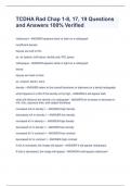 TCDHA Rad Chap 1-8&comma; 17&comma; 19 Questions and Answers 100&percnt; Verified 