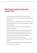 HESI Dental Hygiene Exam |Latest updated 2024