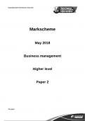 ib business management paper 2 may 2018 markscheme