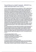 Natural Disaster in a Small Community - HESI RN Case Studies Questions With Correct Answers&period;