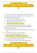 ATI COMPREHENSIVE C&period;&lpar;180 Questions with Answers&rpar;-Latest Update 2024&sol;2025 GRADED&sol;RATED A&plus;&period;