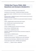 TCDHA Rad Theory FINAL 2024 Questions and Answers &lpar;Graded A&plus;&rpar;