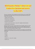 HESI/Saunders Module 7: Basic Care and Comfort New Questions and Answers Verified 100%