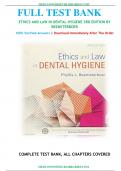 Test Bank &ndash; Ethics and Law in Dental Hygiene 3rd Edition &lpar;Beemsterboer&comma; 2016&rpar;