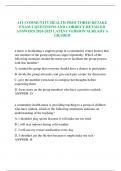 ATI COMMUNITY HEALTH PROCTORED RETAKE EXAM 2 QUESTIONS AND CORRECT DETAILED ANSWERS 2024-2025 LATEST VERSION ALREADY A GRADED