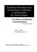 Test Bank For Excellence in Business Communication, 13th by Edition Courtland L. Bovee, John V. Thill