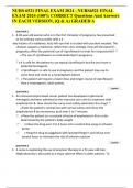 NURS 6521 FINAL EXAM 2024 - NURS6521 FINAL EXAM 2024 &lpar;100&percnt; CORRECT Questions And Answers IN EACH VERSION&comma; &lpar;Q & A&rpar; GRADED A