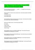 Peer Support Certification Exam With 100&percnt; Correct Answers 2024