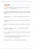 CIS 2200 &vert;88 Questions with 100&percnt; Correct Answers &vert; Verified &vert; Updated 2024