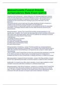 Massachusetts Funeral Director Jurisprudence State Exam &lpar;part 2&rpar;