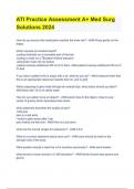 ATI Practice Assessment A&plus; Med Surg Solutions 2024