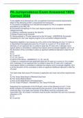 PA Jurisprudence Exam Answered 100&percnt; Correct 2024