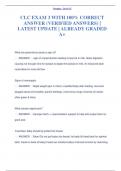 CLC EXAM 3 WITH 100&percnt; CORRECT  ANSWER &lpar;VERIFIED ANSWERS&rpar; &vert;  LATEST UPDATE &vert; ALREADY GRADED  A&plus;
