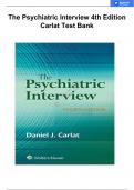 THE PSYCHIATRIC INTERVIEW 4TH EDITION CARLAT TEST BANK