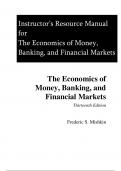 Instructor Solution Manual for Economics of Money, Banking, and Financial Markets, 13th Edition by Frederic S Mishkin