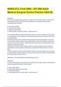 NURS-272&lowbar;Final &lpar;W9&rpar; - ATI &lpar;RN Adult Medical Surgical Online Practice 2024 B&rpar;