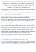 ATI RN VATI COMPREHENSIVE PREDICTOR 2023 FORM B PRACTICE EXAM &lpar;LATEST UPDATE&rpar; 100 QUESTIONS AND CORRECT DETAILED ANSWERS&vert; AGRADE&period;