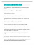 SNHD HEALTH CARD TEST QUESTIONS WITH 100 &percnt; CORRECT ANSWERS 
