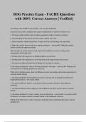 BOG Practice Exam - FACHE &vert;Questions with 100&percnt; Correct Answers &vert; Verified &vert;