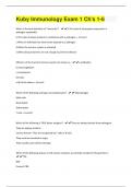 Kuby Immunology Exam 1 Ch's 1-6  Questions And Answers Graded A+