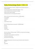 Kuby Immunology Exam 1 Ch's 1-6  Questions And Answers Graded A&plus;