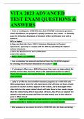 VITA 2023 ADVANCED TEST EXAM QUESTIONS & ANSWERS