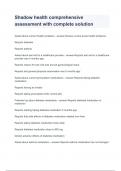 Shadow health comprehensive assessment with complete solution