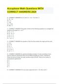 Accuplacer Math Questions WITH CORRECT ANSWERS 2024
