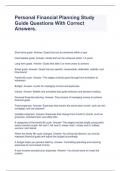 Personal Financial Planning Study Guide Questions With Correct Answers&period;