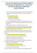 ATI FUNDAMENTALS PROCTORED EXAM 2019GRADED A&plus;&sol;ACTUAL  EXAM 60 QS &A&sol;VERIFIED  SOLUTIONS