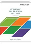 Test Bank Recruitment and Selection in Canada 7th Edition
