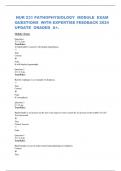 NUR 231 PATHOPHYSIOLOGY MODULE EXAM QUESTIONS WITH EXPERTISE FEEDBACK 2024  UPDATE GRADED A&plus;&period;