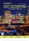 Horngren's Cost Accounting A Managerial Emphasis, 9e Canadian Edition, Srikant Datar, Madhav Rajan, Louis Beaubien, Steve Janz