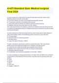 A&plus;ATI Standard Quiz- Medical surgical Final 2024