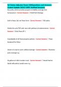 NJ Claims Adjuster Exam 100Questions and Answers &lpar;Latest Update 2024&rpar; 100&percnt; Verified Answers 