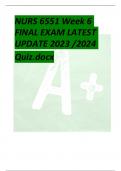 NURS 6551 Week 6 FINAL EXAM LATEST UPDATE 2023 /2024 Quiz.docx