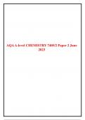 AQA A-level CHEMISTRY 7405/2 Paper 2 June 2023  