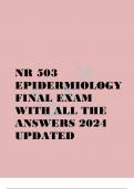  NR 503 EPIDERMIOLOGY FINAL EXAM WITH ALL THE ANSWERS 2024 UPDATED 
