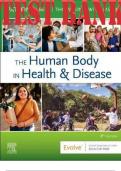 TEST BANK for The Human Body in Health & Disease 8th Edition by Patton, Bell, Thompson and Williamson