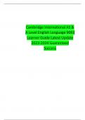 Cambridge International AS & A Level English Language 9093 Learner Guide Latest Update 2023-2024 Guaranteed Success