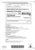 Pearson Edexcel Level 1/Level 2 GCSE (9–1) Portuguese PAPER 4: Writing in Portuguese Foundation tier QP 2023