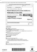 Pearson Edexcel Level 1/Level 2 GCSE (9–1) Portuguese PAPER 4: Writing in Portuguese Higher tier QP 2023 