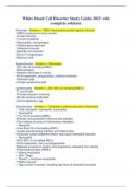 White Blood Cell Disorder Study Guide 2023 with complete solution
