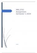 MRL3701 Assignment 1 Semester 1 2024.